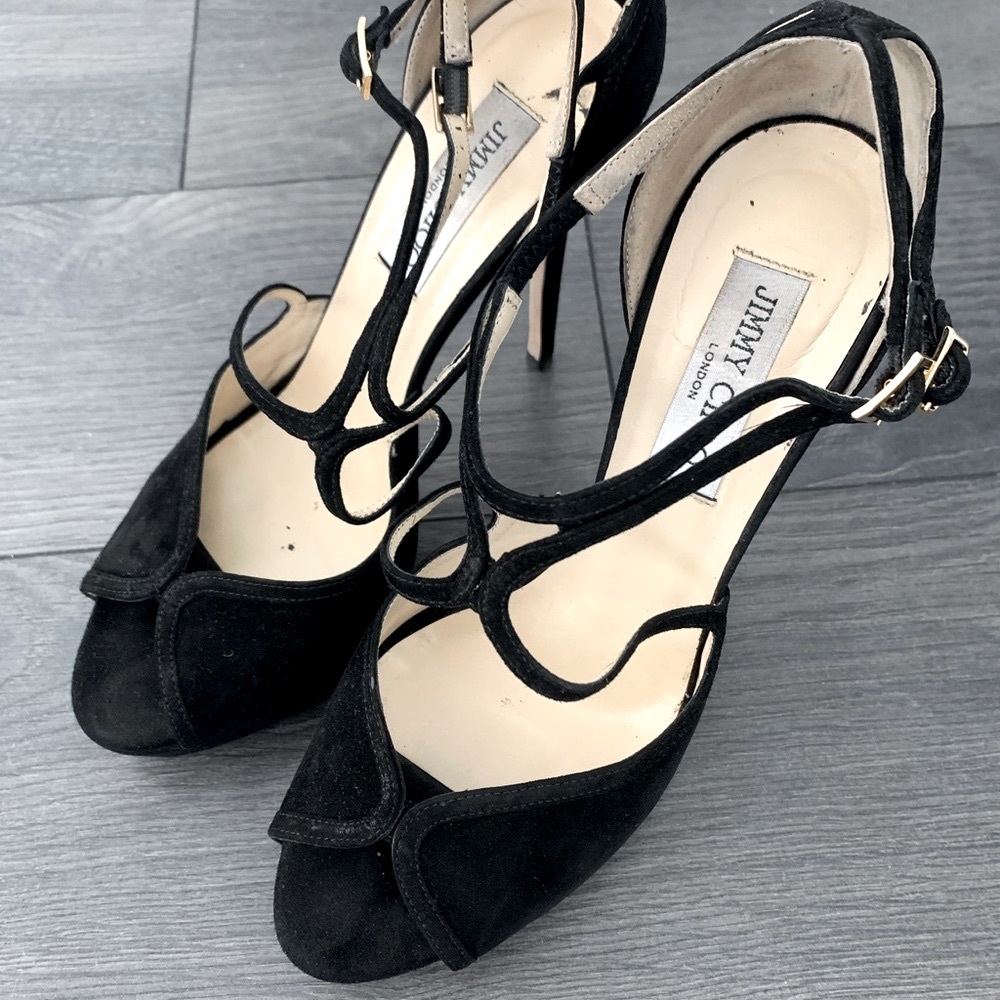 🤩🔥JIMMY CHOO Retro 2000s Fairview Platform Suede Sandal Sz40 - Picture 10 of 10